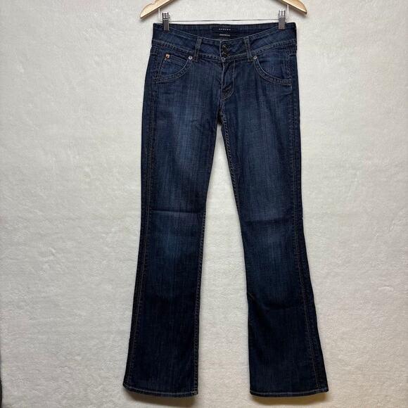 Hudson Jeans Y2K VTG Low Rise Dark Wash Bootcut Flare Denim Jeans Pants Size 28 - Picture 2 of 14